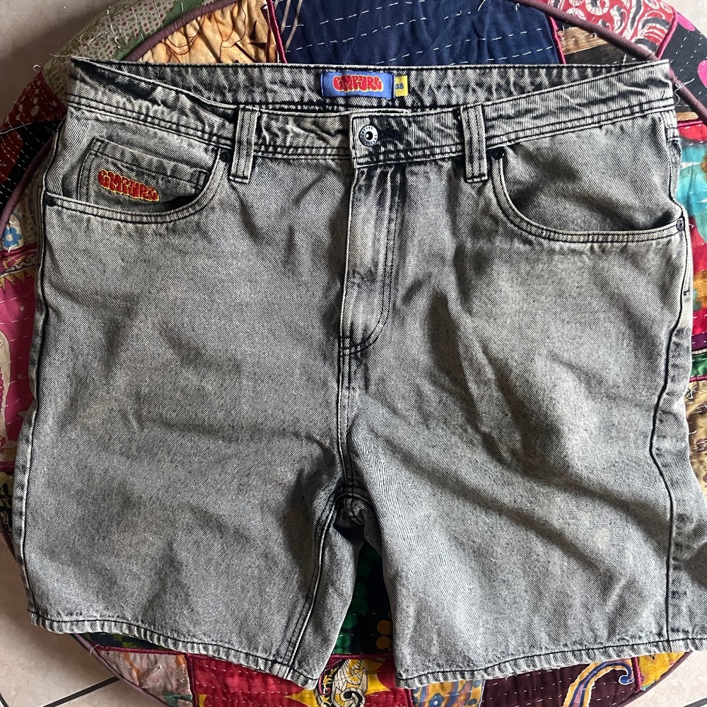 Empyre Scramble Grey Denim Skate Shorts